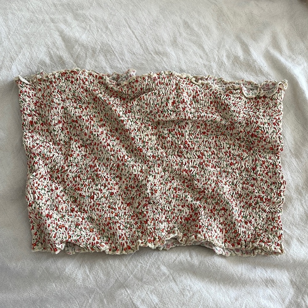 BRANDY MELVILLE floral tube top